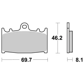 Sbs Racing Sintered stabdžių trinkelės Husaberg / Kawasaki / Suzuki 125-2000 90-20