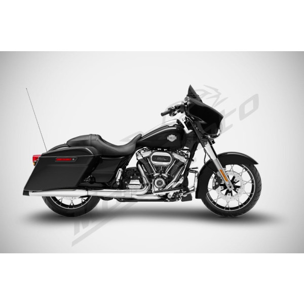 ZARD 4.33 Inches Slash-Cut Slip-Ons Mufflers Harley Davidson FLHR / FLHT / FLHX / FLTRX 1450-1800cc 06-16