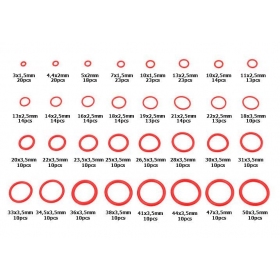Silicone o-ring gasket set 3.00-50.00mm (32 different sizes / 419pcs)