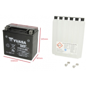 Akumuliatorius YTX14-BS YUASA 12V 12.6Ah