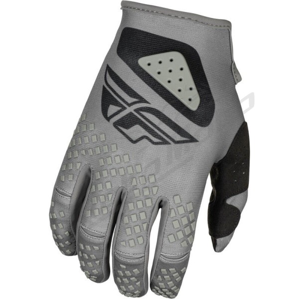 FLY RACING Kinetic SYM Gloves - Light Grey/Red/Black