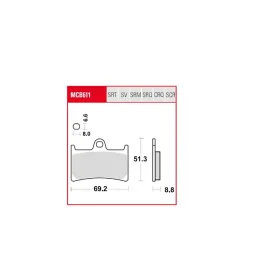 TRW TRQ Brake Pad Sintered Race Yamaha BT / FZ / FZS / MT / TZR / XJR / XSR / YZF / YFZ-R 600-1300cc 89-20