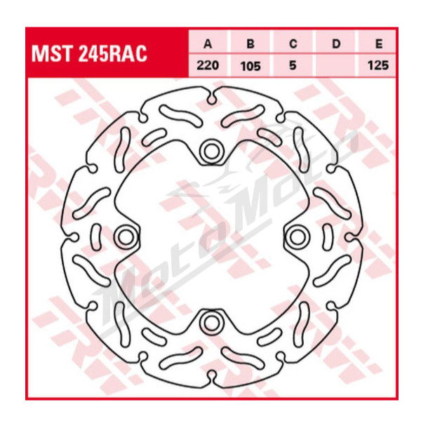 TRW Wave Rear Brake Disc Honda CBR / CRF / CB F / XR / VTR 125-1000cc 91->