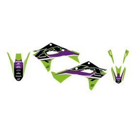 Blackbird Racing Dream 5 Grafikos Lipdukų kompl. Kawasaki KX 250-450cc 24-> Žalia/Violetinė