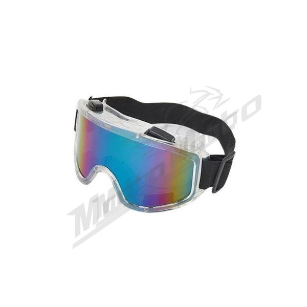 SALE! Motocross goggles with a colored mirrored lens (with a defect)