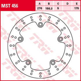 Trw front / rear brake disc (270x150x5mm) BMW C 600-650 Sport / GT 11-16