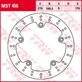 TRW  priekinis / galinis stabdžių diskas (270x150x5mm) BMW C 600-650 Sport / GT 11-16