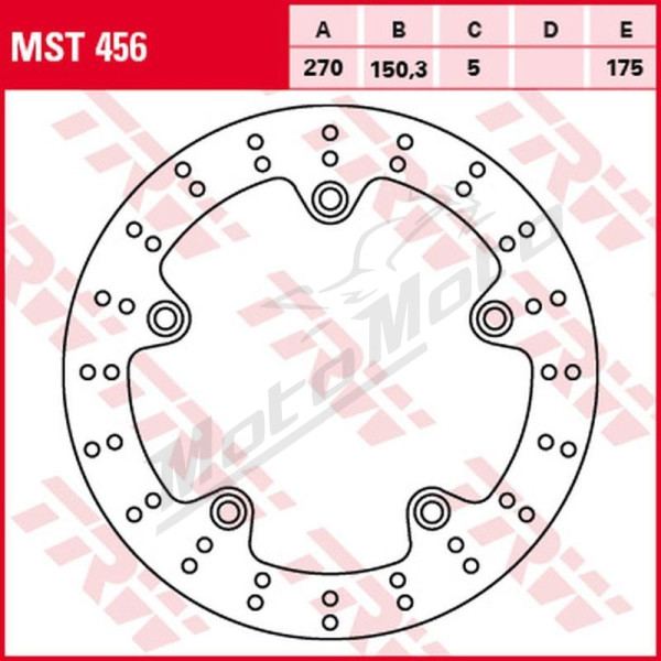TRW  priekinis / galinis stabdžių diskas (270x150x5mm) BMW C 600-650 Sport / GT 11-16