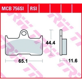 STABDŽIŲ TRINKELĖS TRW MCB756SI OFFROAD