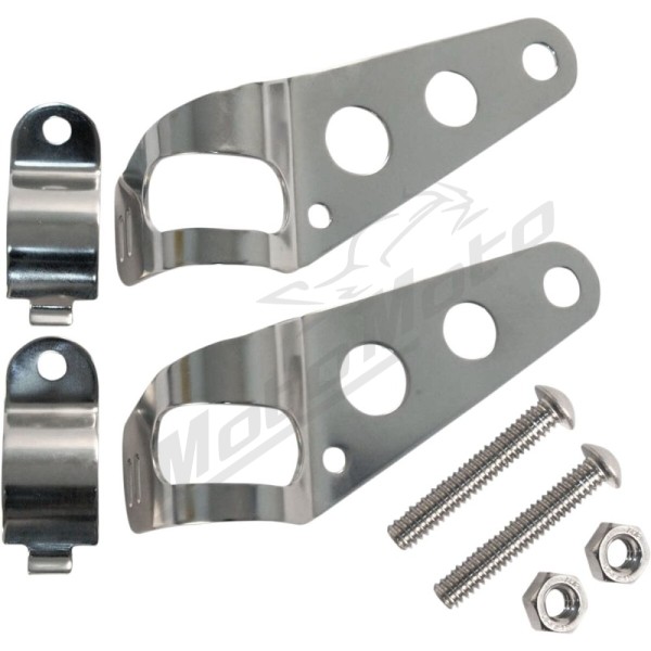 EMGO Stainless Universal Steel Headlight Mounts Ø35/42mm
