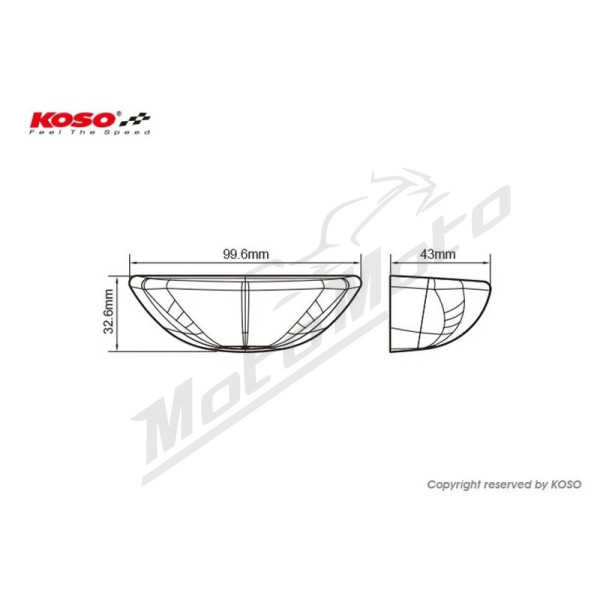KOSO GT-03 Universal taillight