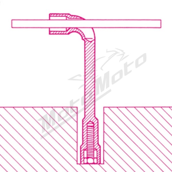 BETA Offset Hexagon Socket Wrench - 15mm Polished Chrom