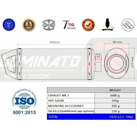 Exhaust silincer Dominator MX2 BMW G650 XMOTO