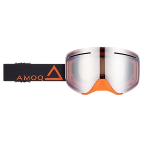 AMOQ Vision Vent+ Magnetic Motocross / Snow Goggles Black / Orange (Silver Mirror)