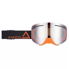 AMOQ Vision Vent+ Magnetic Motocross / Snow Goggles Black / Orange (Silver Mirror)