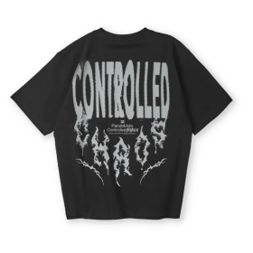 Pando Moto Luke Controlled Chaos Oversized Marškinėliai Unisex