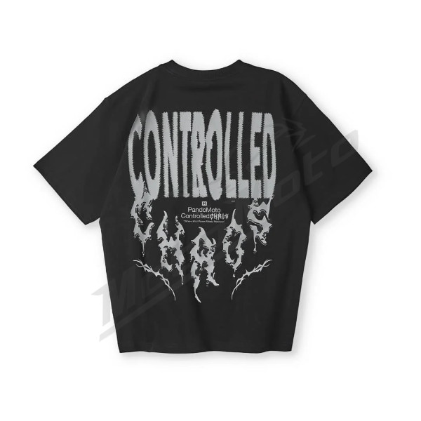 Pando Moto Luke Controlled Chaos Oversized Marškinėliai Unisex