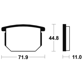 TECNIUM Street Organic Brake pads MA34 Suzuki GR / GS / GSX / GV 400-1400cc 80-86