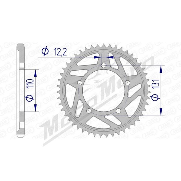 AFAM Aluminium Rear Sprocket 525 42-47 teeth