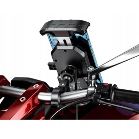 Biketec motorcycle mount with inductive charger 22-32 mm