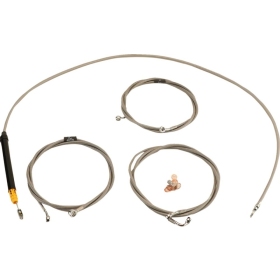 LA CHOPPERS Standard Stainless Braided Handlebar Cable/Brake Line Kit Harley Davidson 1868-1977 23-24