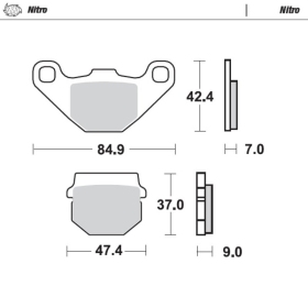 Moto-Master Brakepads Kawasaki / Suzuki 80-250 82-04