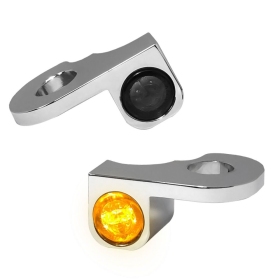 HEINZ BIKES NANO Series Handlebar Turn Signals Chrome Harley Davidson FLSS / FLSTFBS / FXDLS 1800 16-17