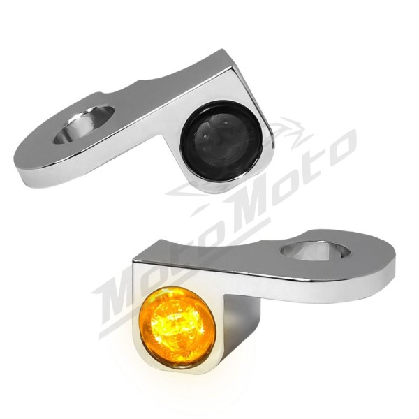 HEINZ BIKES NANO Series Handlebar Turn Signals Chrome Harley Davidson FLSS / FLSTFBS / FXDLS 1800 16-17