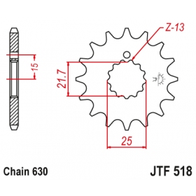 Front sprocket JTF518