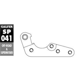 GALFER Brake disc/caliper adapter silver Ø270mm KTM EXC-F 350 2010-2024
