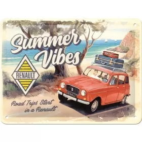 Metal tin sign RENAULT SUMMER VIBES 15x20