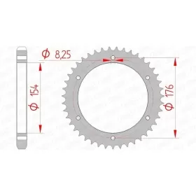 AFAM Steel Standard Rear Sprocket 530 43 teeth HONDA VFR 750-800cc 90-97