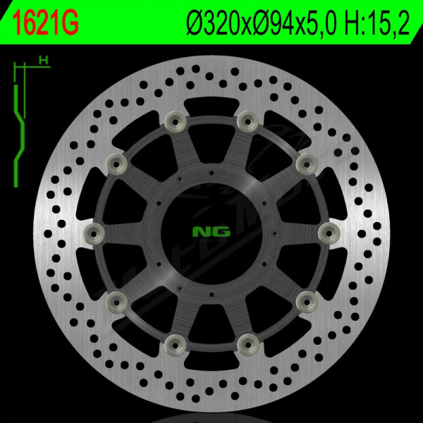 NG Front Floating Brake Disc 320x94x5mm Honda CBR 1000cc 08-16