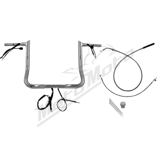 FAT BAGGERS INC. Pointed Top Handlebar Kit Chrome 91.5x35.5cm Harley Davidson FLHX / FLHXSE / FLHXLSE 1923-1977 23-26 