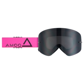 AMOQ Vision Magnetic Motocross / Snow Goggles Pink / Black (Smoke Lens)