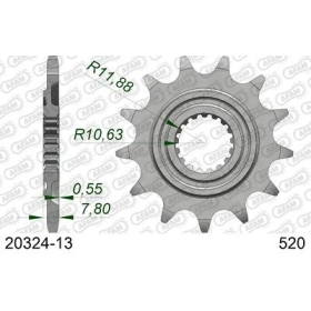 AFAM Steel Self-Cleaning Front Sprocket 20324 - 520 13 teeth HONDA CRF 250cc 18-21