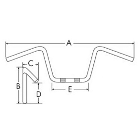 Universal handlebar 760mm