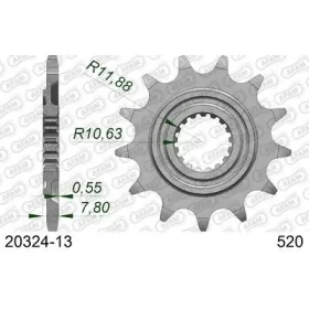 AFAM plieninė savaime išsivalanti priekinė žvaigždutė 20324 - 520 13 dantukų HONDA CRF 250cc 18-21