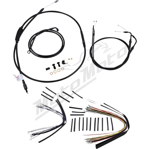 BURLY BRAND Ape Hangers handlebars Cables / Lines Extension Kit Harley Davidson 1584cc 2007-2010