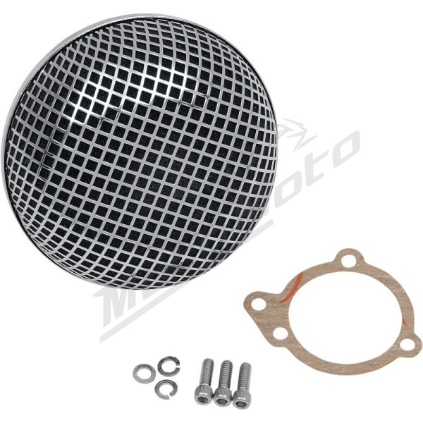 DRAG SPECIALTIES "Bob" Retro-Style Air Cleaner Kit ​​​​​​​Harley Davidson FLD / FLHR / FLHRC / FLHRCI / FLHRI / FLHRS / FLHRSE3 / FLHRSEI / FLHRSI / FLHS / FLHT / FLHTC / FLHTCI 1340-1800cc 