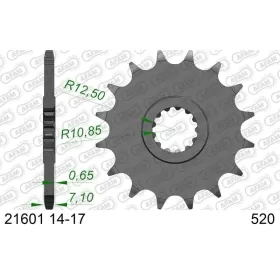 AFAM Steel Standard Front Sprocket 21601 520 14-17 teeth YAMAHA / KAWASAKI 450-750cc 89-25