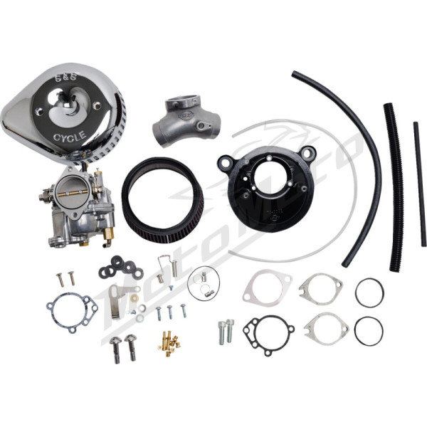 S&S CYCLE Super G Carburetor with Stealth Air Cleaner Kit Harley Davidson FLH / FLHR 1340cc 84-99