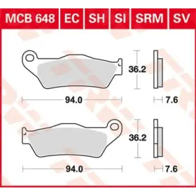 TRW EC Series Ceramic Brake Pads Aprilia / BMW / Cagiva / GasGas / Husaberg / Husqvarna / KTM / Sherco / SWM / Tm Racing / Yamaha 80-1190cc 92-23