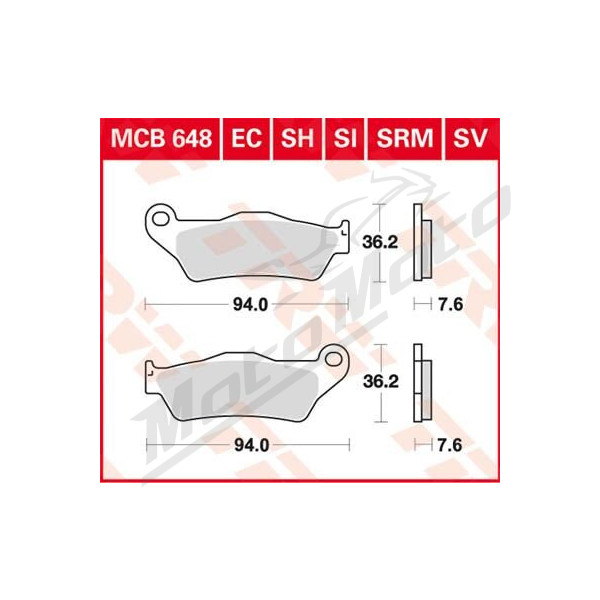 TRW EC Series Ceramic Brake Pads Aprilia / BMW / Cagiva / GasGas / Husaberg / Husqvarna / KTM / Sherco / SWM / Tm Racing / Yamaha 80-1190cc 92-23