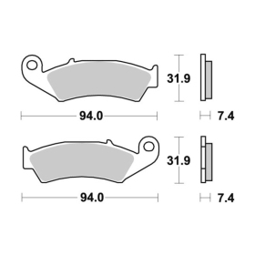 Sbs stabdžių trinkelės 603SI Sintered Offroad HONDA