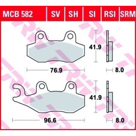 BRAKE PADS TRW MCB582SH SPORT