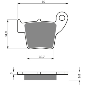 GOLDFREN Brake Pads 176 Ceramic Carbon K1 Honda CR / CRF 125-450cc 02-24