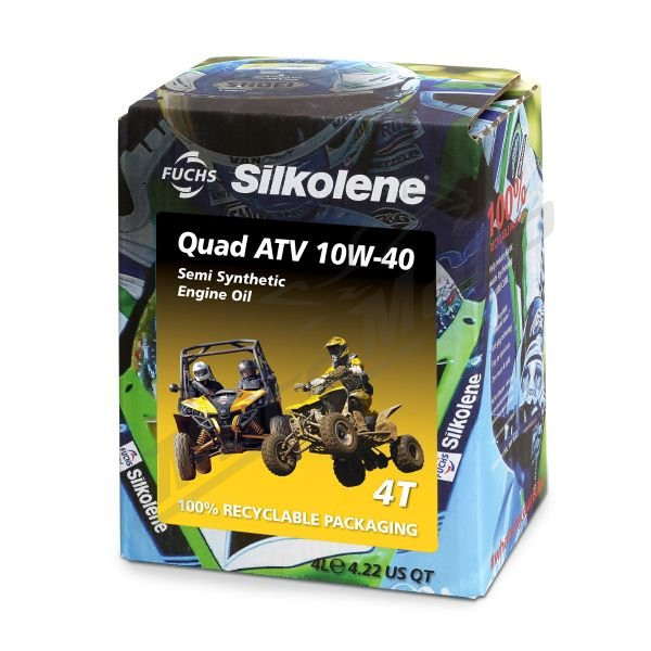 Silkolene pusiau sintetinė variklinė alyva quad atv 4t 10w-40 4l