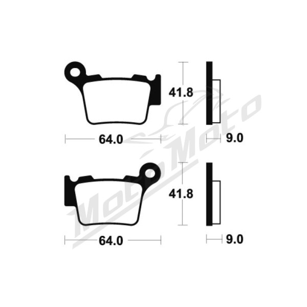 TECNIUM MX/ATV Sintered Metal Brake pads MO291 Triumph / Ducati / Gas Gas / KTM / Husqvarna / Sherco  85/530 03-26