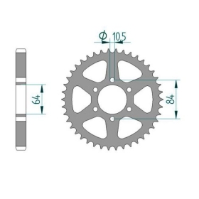 AFAM Steel Standard Rear Sprocket 530 42-45 teeth